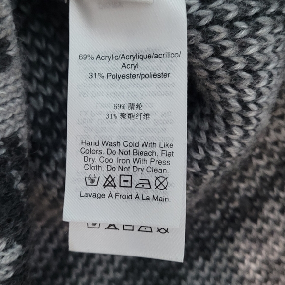 Euc DKNY zebra print mock neck heavy  knit sweater size M - Picture 11 of 12